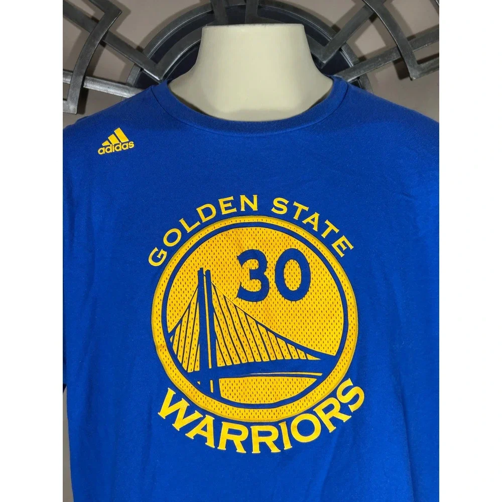 Adidas Golden State Warriors‎ Stephen Curry 30 Blue T Shirt 2X